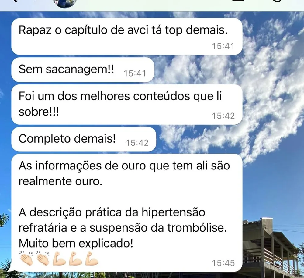 Depoimento sobre o capítulo de AVC do manual